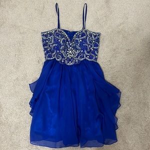 Royal Blue Party Dress for Teenagers